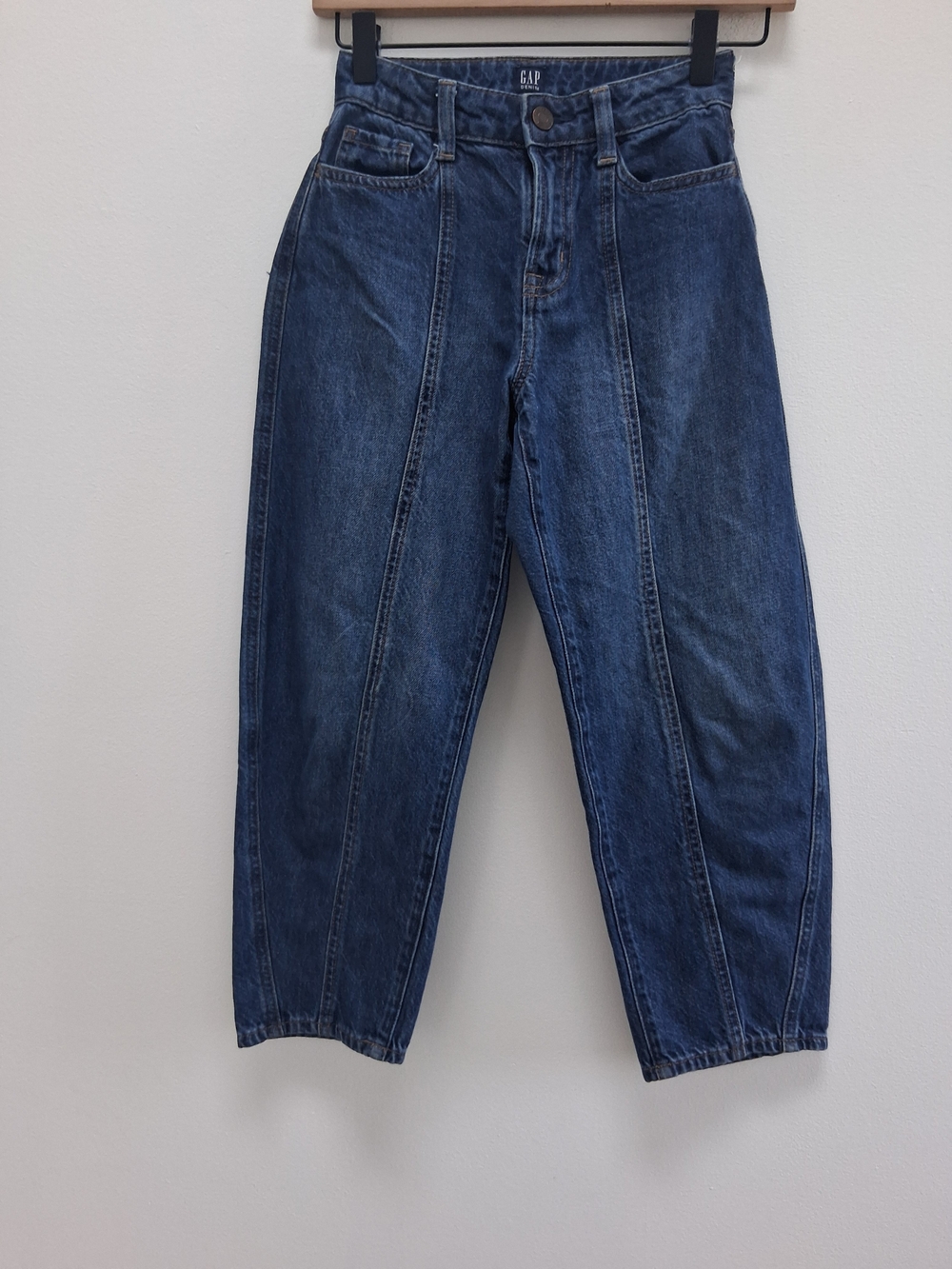 GAP Kids Girls Dark Wash High-Rise Barrel Jeans Size 8